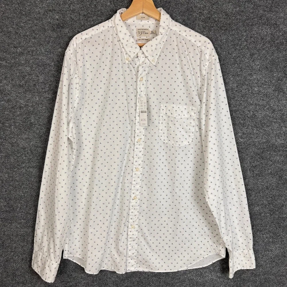 NEW $79 J. Crew Secret Wash Shirt Mens XL White NWT Slim Fit Button Down